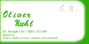 oliver muhl business card