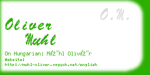 oliver muhl business card